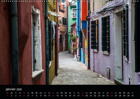 CALVENDO Places  LA VIE EN COULEURS BURANO(Premium, hochwertiger DIN A2 Wandkalender 2020, Kunstdruck in Hochglanz). Sélection de photos prises à Burano (Calendrier mensuel, 14 Pages )