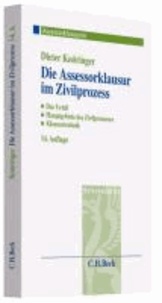 Die Assessorklausur im Zivilprozess - Das Zivilprozessurteil, Hauptgebiete des Zivilprozesses, Klausurtechnik.