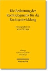 Die Bedeutung der Rechtsdogmatik für die Rechtsentwicklung - Ein japanisch-deutsches Symposium.
