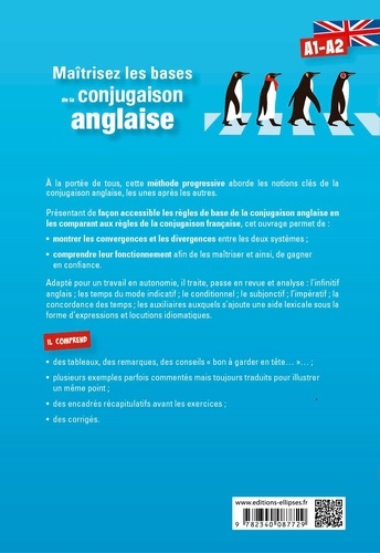Maîtrisez les bases de la conjugaison anglaise A1-A2. Les temps grammaticaux anglais versus les temps grammaticaux français  Edition 2024