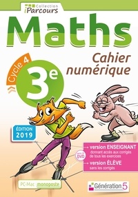 Katia Hache et Sébastien Hache - Mathématiques 3e Cycle 4 Iparcours - Cahier numérique : Pc/Mac monoposte. 1 DVD