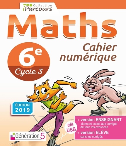 Katia Hache - Mathématiques 6e Cycle 3 iParcours - Cahier numérique. 1 Clé Usb