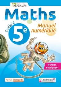  Génération 5 - Maths 5e Cycle 4 iParcours - Manuel numérique (version enseignant). 1 DVD