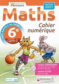 Katia Hache et Sébastien Hache - Maths 6e iParcours - Cahier numérique. 1 DVD