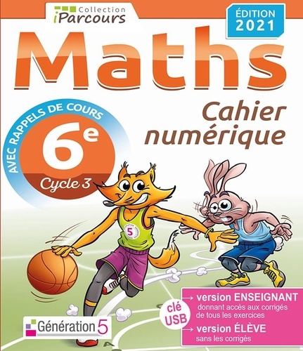 Katia Hache et Sébastien Hache - Maths 6e iParcours - Cahier numérique. 1 Clé Usb
