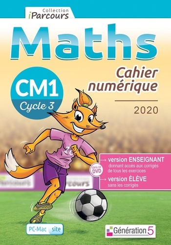 Maths CM1 iParcours. Cahier numérique  Edition 2020 -  1 DVD
