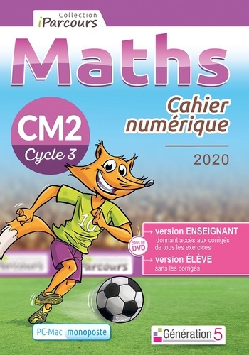 Maths CM2 iParcours. Cahier numérique  Edition 2020 -  1 DVD