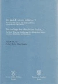 Die Anfänge des öffentlichen Rechts, 3 / Gli inizi del diritto pubblico, 3