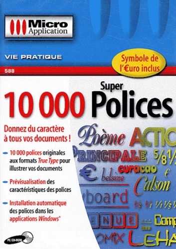  Editions Micro Application - 10 000 super polices - CD-ROM.