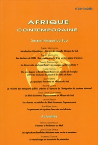 Thierry Vircoulon et Sampie Terreblanche - Afrique contemporaine N° 210 Eté 2004 : Afrique du Sud.