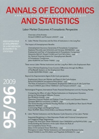 Robert Gary-Bobo - Annales d'économie et de statistique N° 95/96, Juillet-Dé : Labor Market Outcomes: A Transatlantic Perspective.