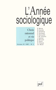 ANNEE SOCIOLOGIQUE ARGUMENT. ET SCIENCE SOCIALES 2