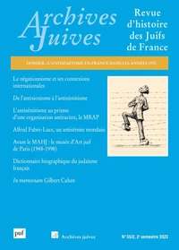 L'antisémitisme en France dans les années 1970