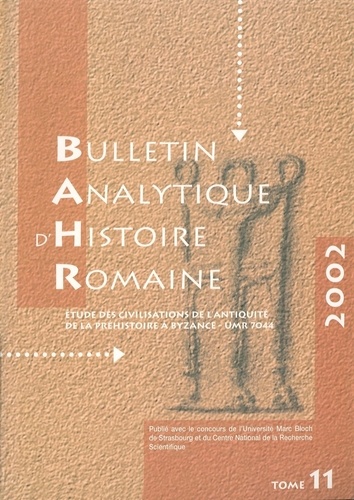 Catherine Douvier et Michel Matter - Bulletin analytique d'histoire romaine N° 11/2002 : .