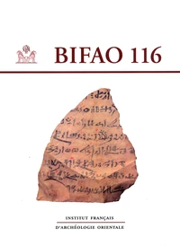 Bulletin de l'IFAO N° 116