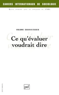 Ce qu'évaluer voudrait dire