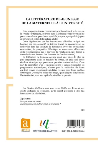 Cahiers Robinson N° 52/2022 La littérature de jeunesse, de la maternelle à l'Université