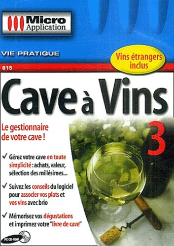  Editions Micro Application - Cave à vins 3 - CD-ROM.