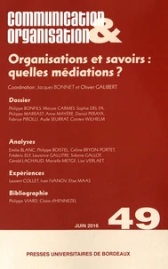Organisations et savoirs : quelles médiations ?
