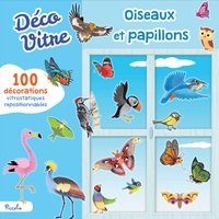 Silvia Colombo - Déco vitre Oiseaux et papillons - 100 décorations vitrostatiques repositionnables.