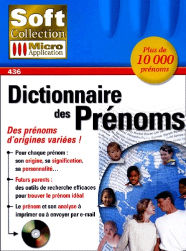 Dictionnaire des Prénoms. CD-ROM de Collectif - Livre - Decitre