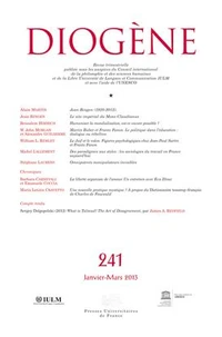 Diogène N° 241, Janvier-mars 2013