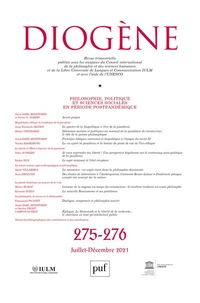 Diogène N° 275, juillet-décembre 2021