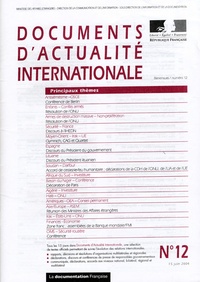  Ministère Affaires Etrangères - Documents d'actualité internationale N° 12 - 15 juin 2004 : .