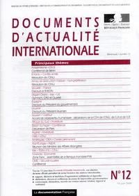 Documents d'actualité internationale N° 12 - 15 juin 2004