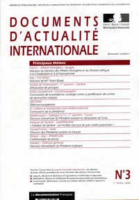 Documents d'actualité internationale N° 3, 1er février 2004