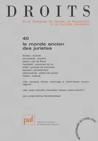 Le monde ancien des juristes