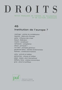 Institution de l'europe ?