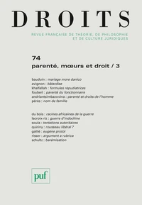 Parenté, moeurs et droit