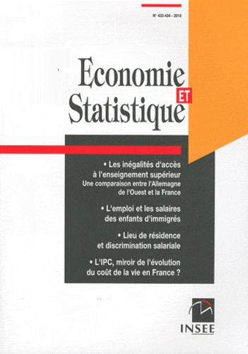  INSEE - Economie et statistique N° 433-434/2010 : .