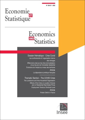 Sophie Ponthieux et Jean-Luc Tavernier - Economie et statistique N° 536-37/2022 : Crise Covid.
