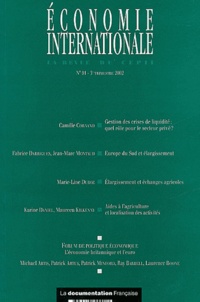 Camille Cornand et Fabrice Darrigues - Economie internationale N° 91 : .