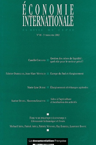 Camille Cornand et Fabrice Darrigues - Economie internationale N° 91 : .