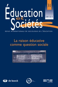 La raison éducative comme question sociale