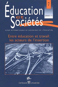 Entre éducation et travail : les acteurs de l'insertion