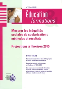 Mesurer les inégalités sociales de scolarisation : méthodes et résultats