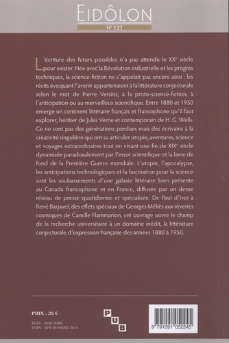 Eidôlon N° 123 C'était demain : anticiper la science-fiction en France et au Québec (1880-1950)