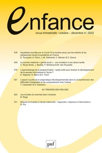 Enfance N° 74, N° 4, octobre-décembre 2022