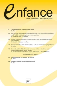Enfance Volume 76 N°2, avril-juin 2024