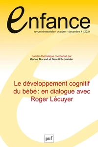 Enfance Volume 76 N° 4, 2024