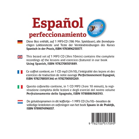 Español perfeccionamiento  1 CD audio MP3