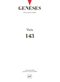 Genèses N° 143, 2026-2