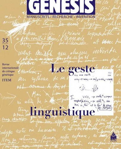 Irène Fenoglio - Genesis N° 35/2012 : Le geste linguistique.