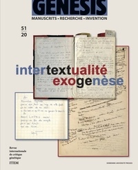 Pierre-Marc de Biasi et Céline Gahungu - Genesis N° 51/2020 : Intertextualité-Exogenèse.