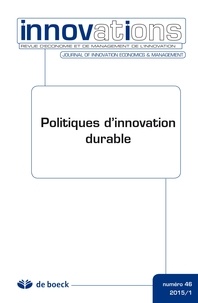 Fabienne Picard - Innovations N° 46/2015/1 : Politiques d'innovation durable.