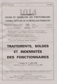 Traitements, soldes et indemnités des fonctionnaires.